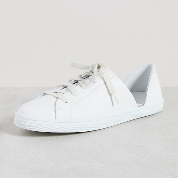 Freda Salvador EDA D'ORSAY SNEAKER In White Leather, 6.5 - Picture 2 of 13